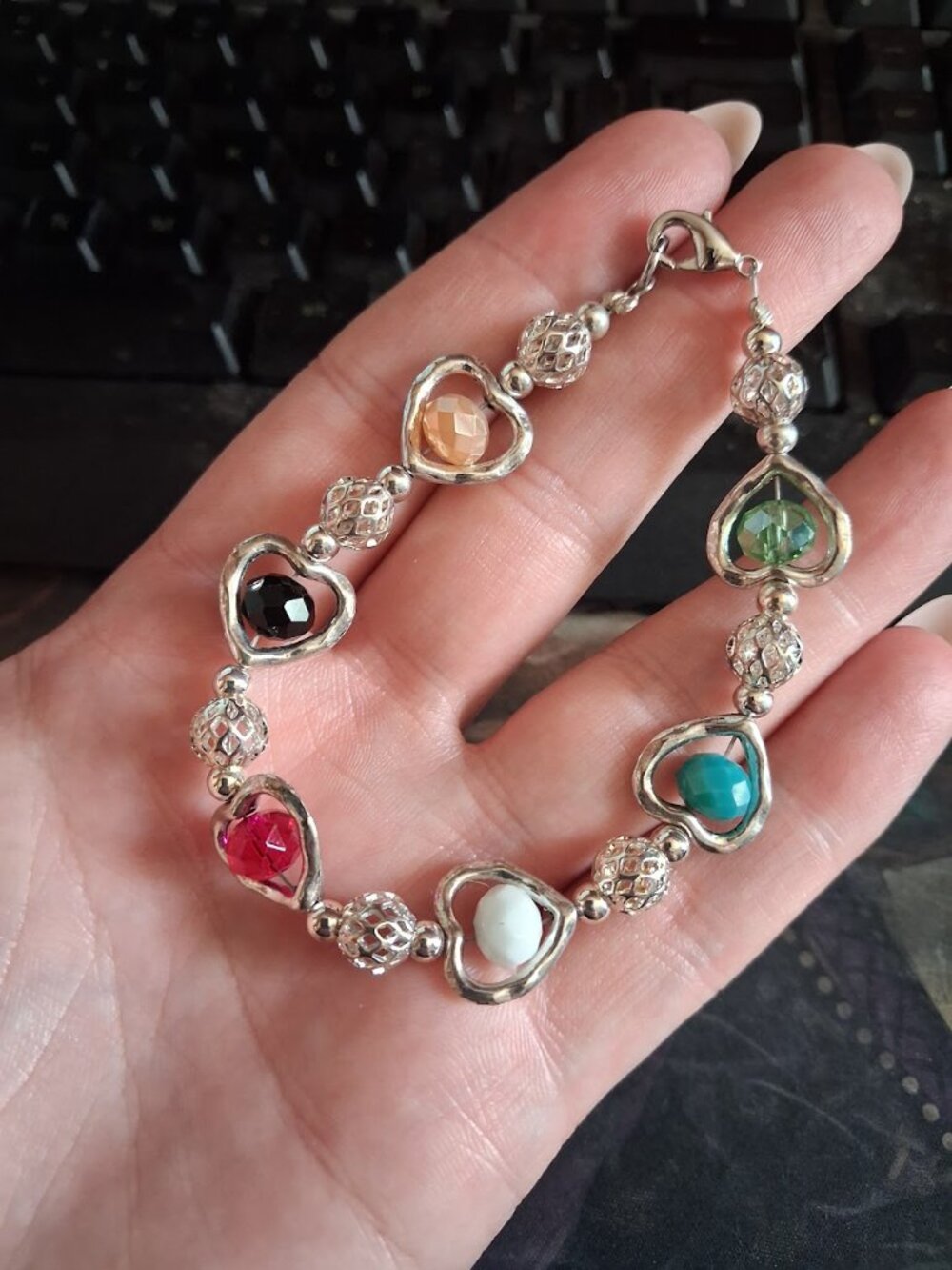 7.5 inch Heart bracelet
